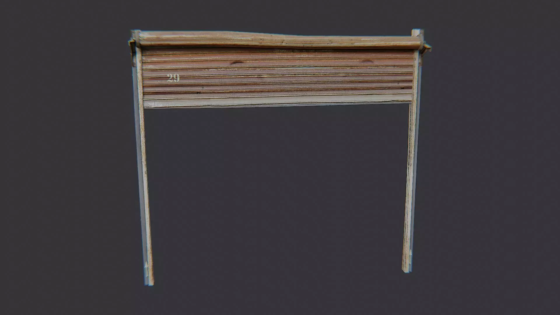 Rollup Metal Door Panel Low-poly 3D model_2