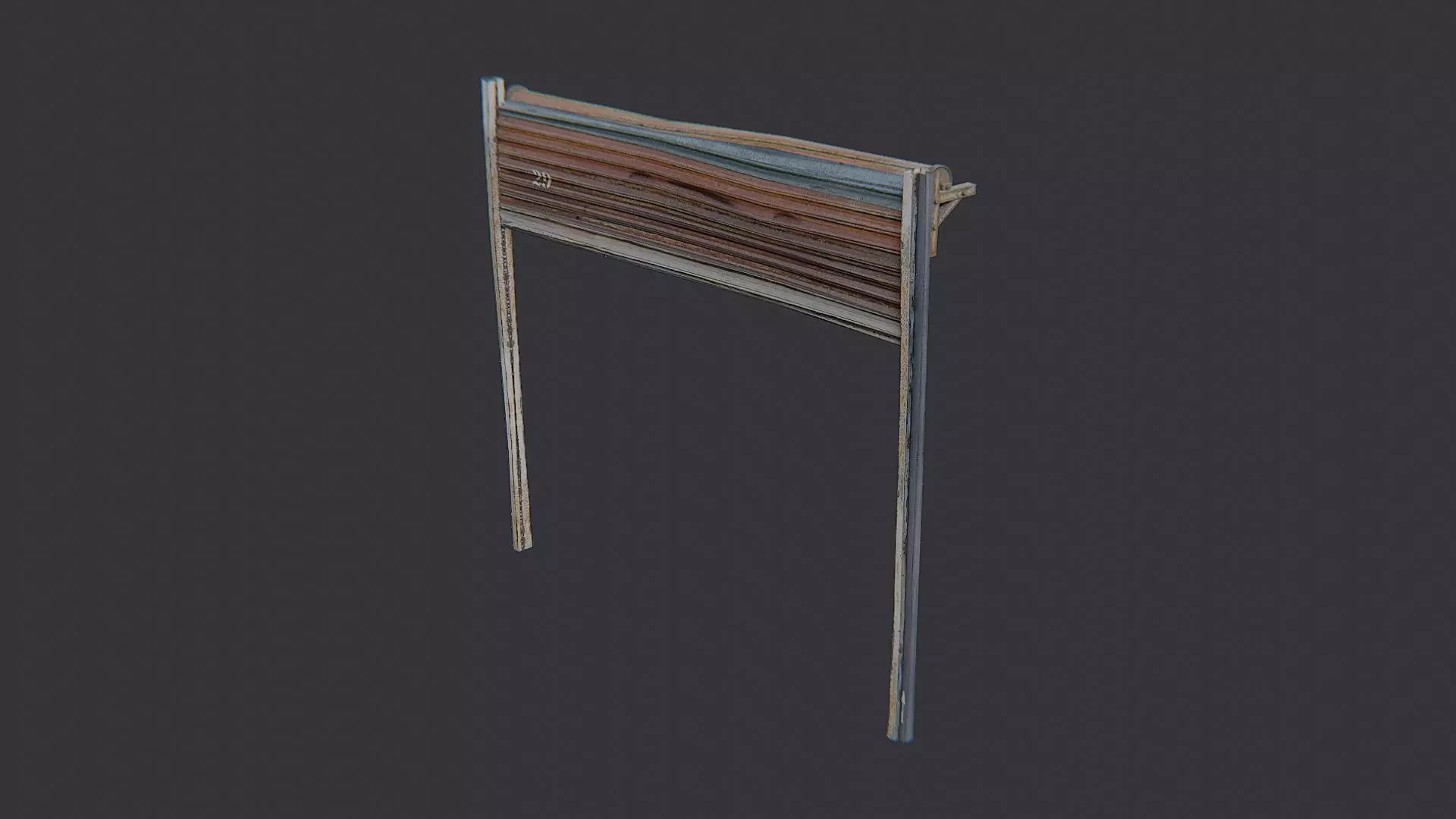 Rollup Metal Door Panel Low-poly 3D model_1