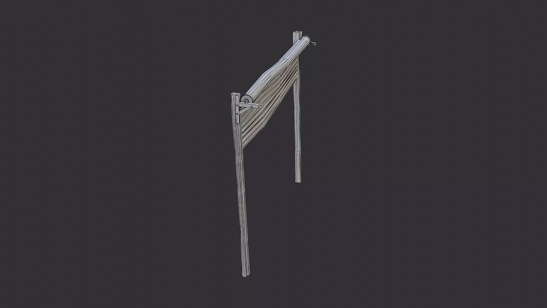 Rollup Metal Door Panel Low-poly 3D model_7
