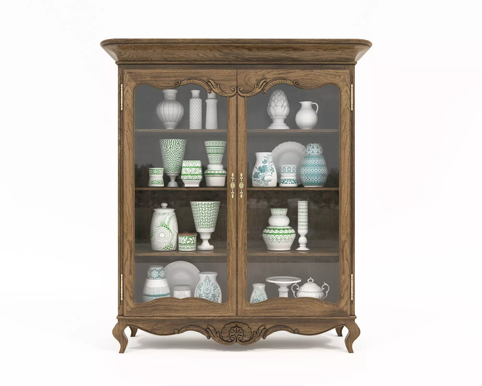 Classic Display Cabinet and Decoration 9 3D model_3