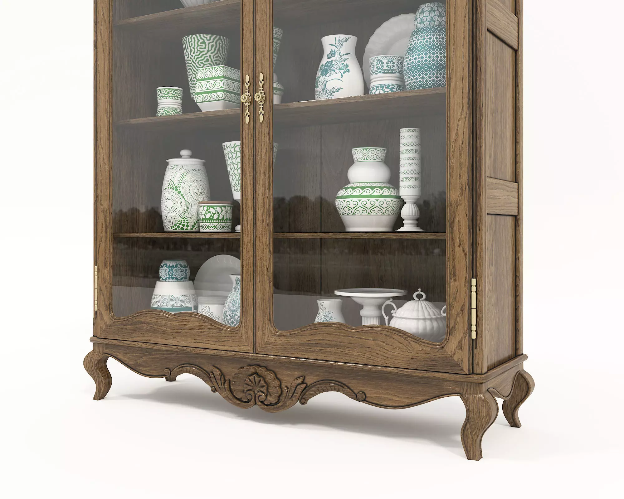 Classic Display Cabinet and Decoration 9 3D model_4