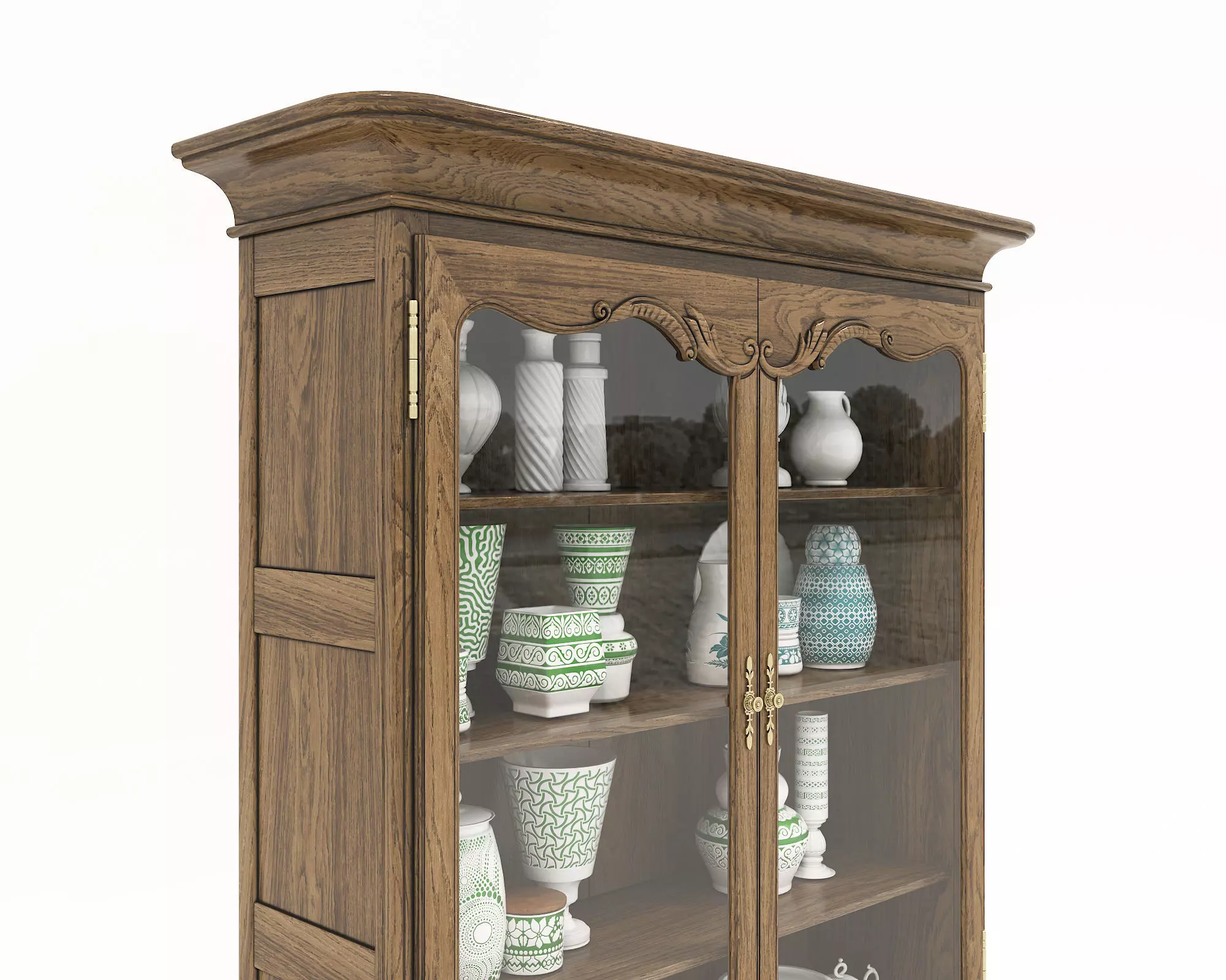 Classic Display Cabinet and Decoration 9 3D model_2