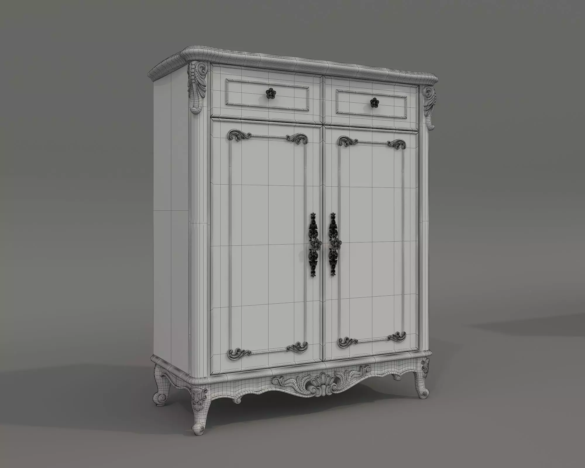 Classic European style Cabinet Collection 11 3D model_11