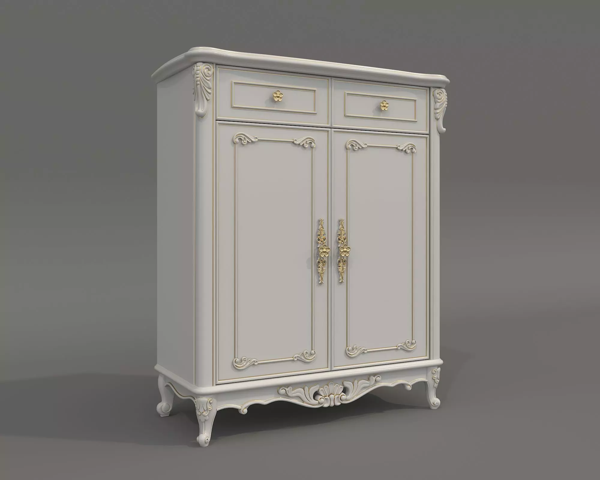 Classic European style Cabinet Collection 11 3D model_3