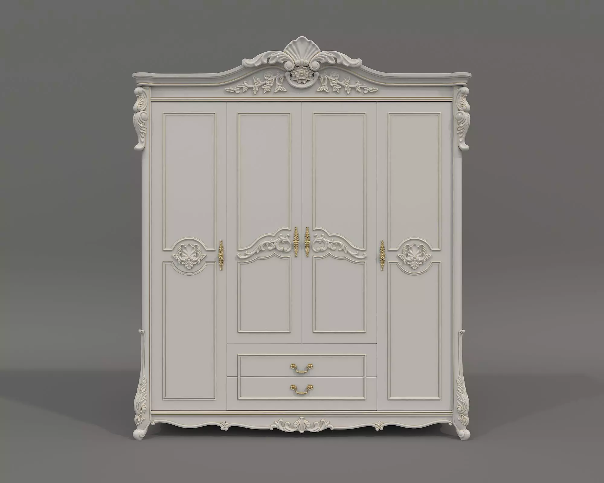 Classic European style Cabinet Collection 11 3D model_8