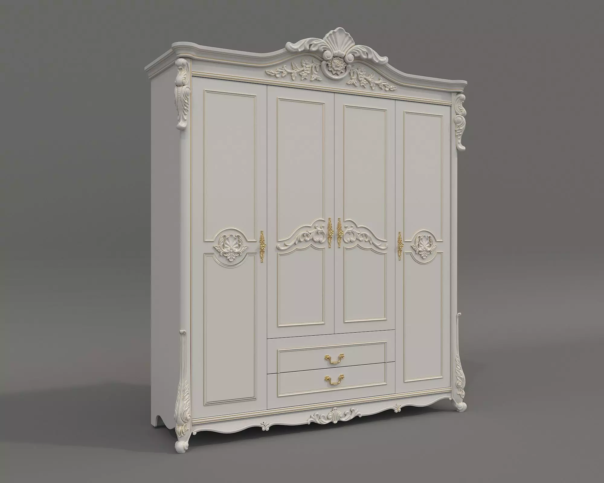 Classic European style Cabinet Collection 11 3D model_4