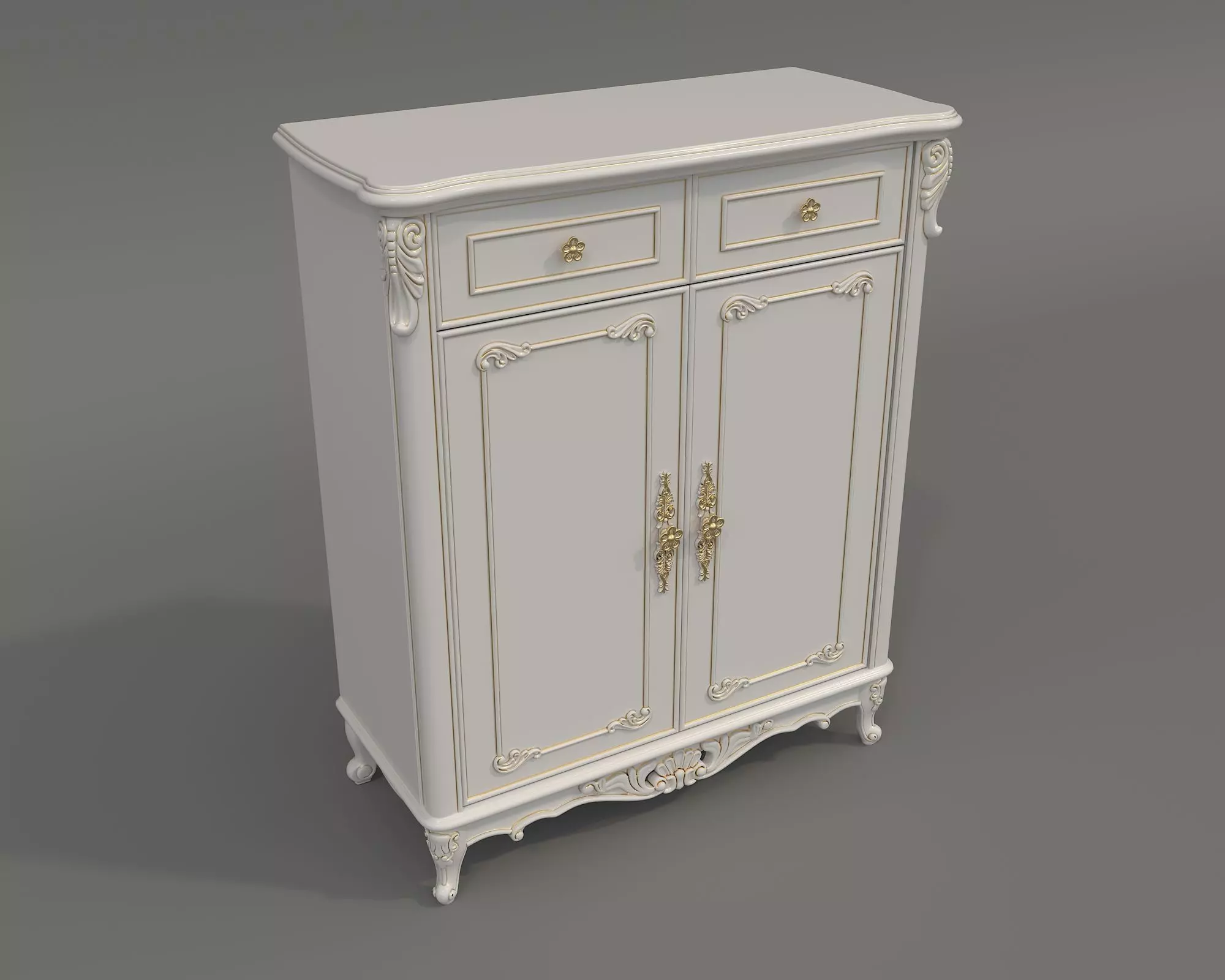 Classic European style Cabinet Collection 11 3D model_6