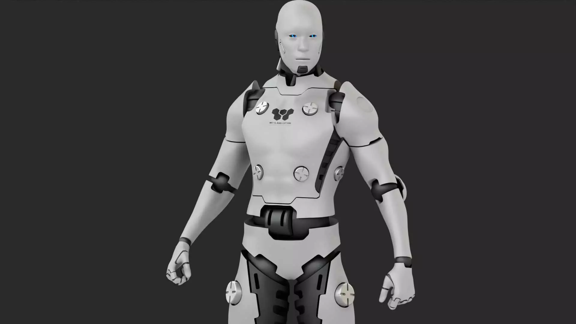 META HUMAN BOT rigged Free 3D model_1