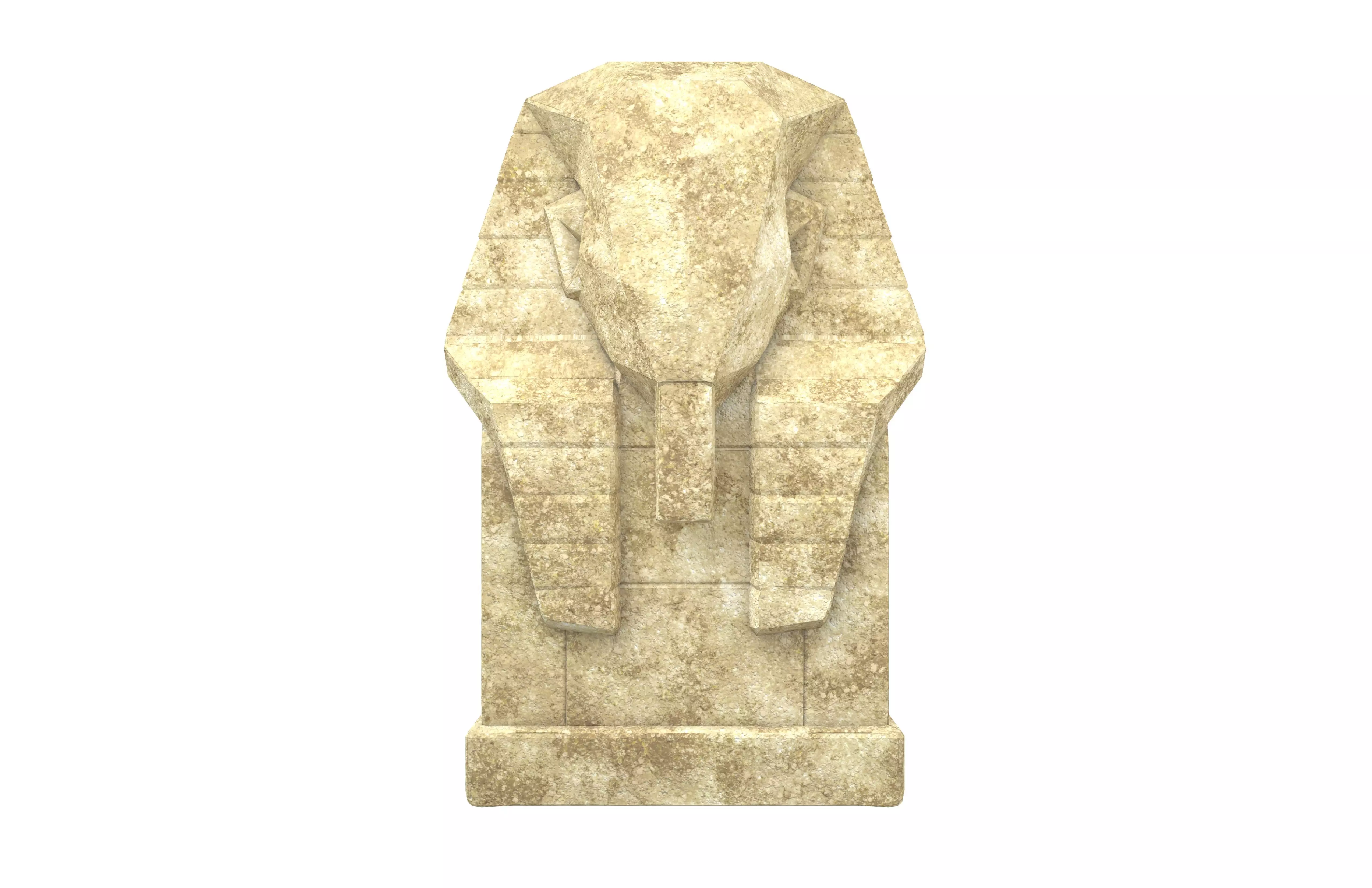 Ancient Egyptian Human Head Stele v1 001 Low-poly 3D model_1