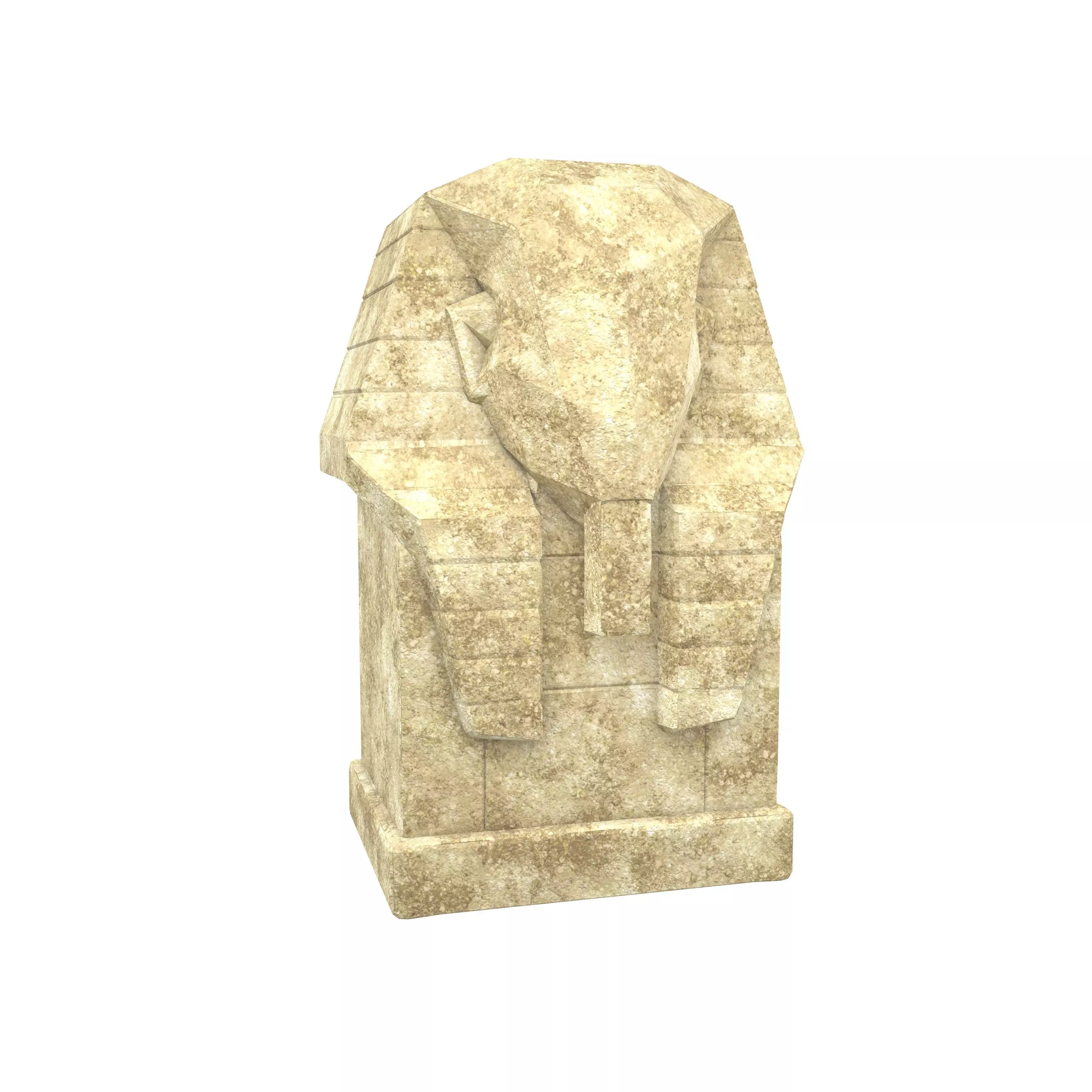 Ancient Egyptian Human Head Stele v1 001 Low-poly 3D model_0