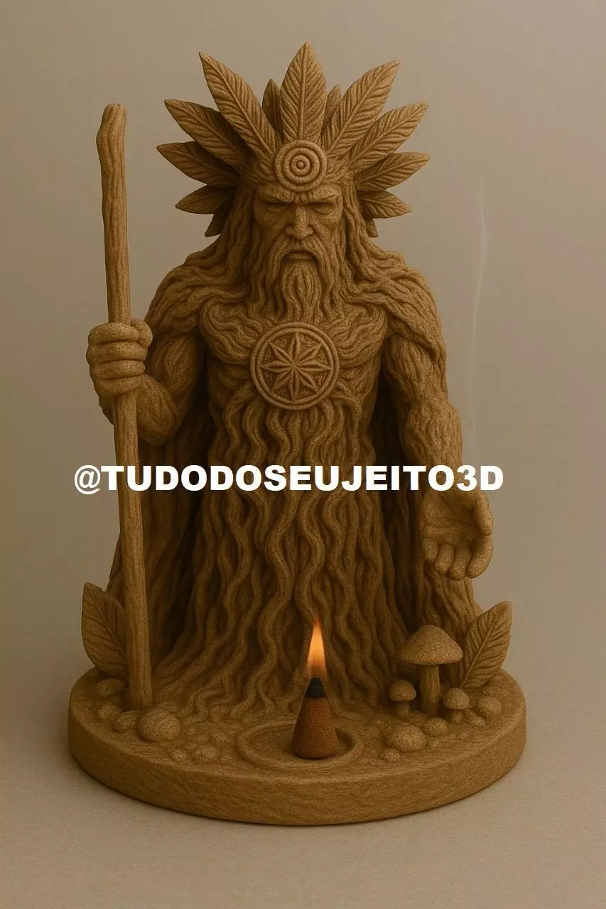 Guardian Druid STL Mystic Incense Holder Dual Function 3D print model_1