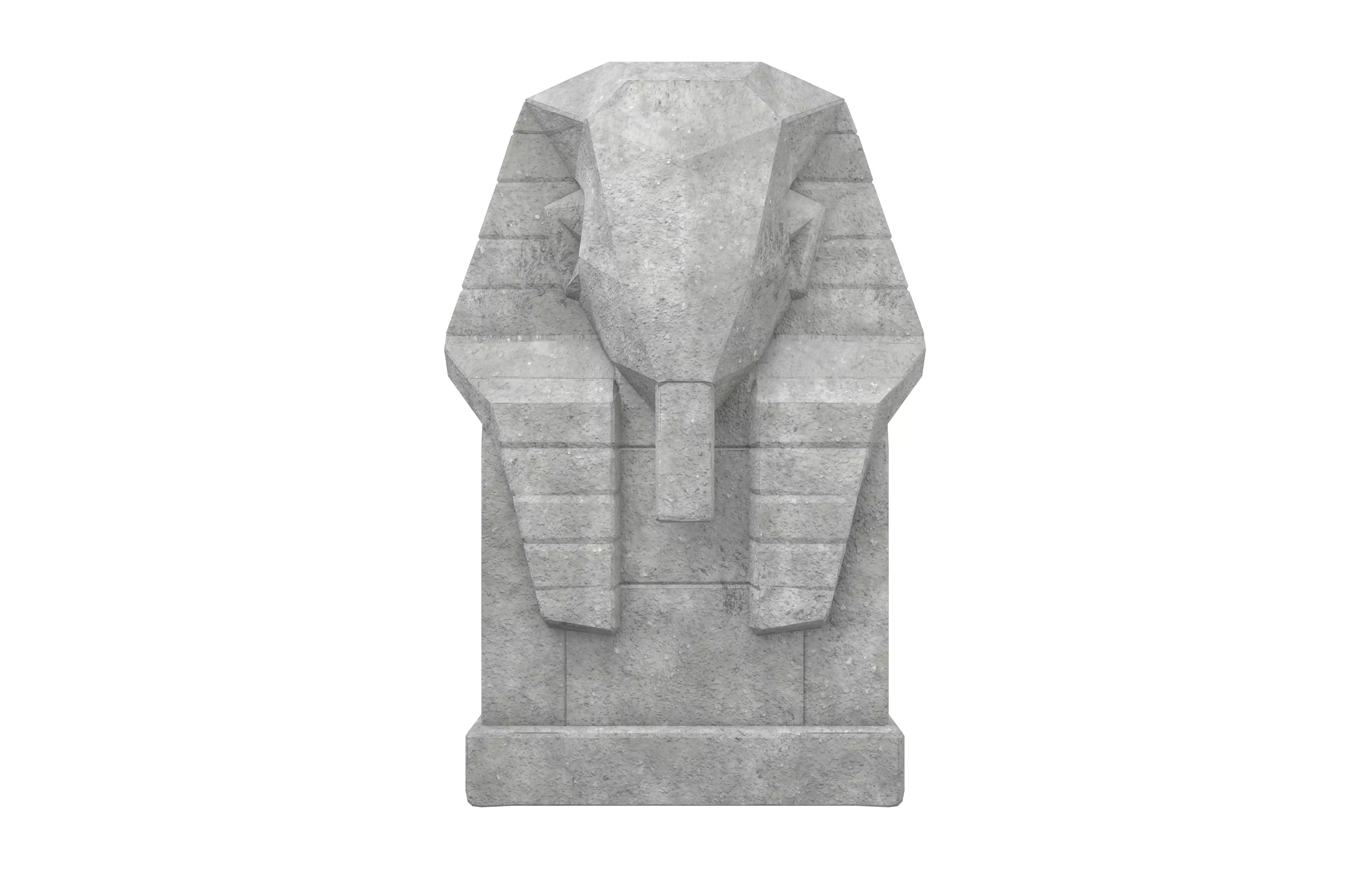 Ancient Egyptian Human Head Stele v1 002 Low-poly 3D model_1