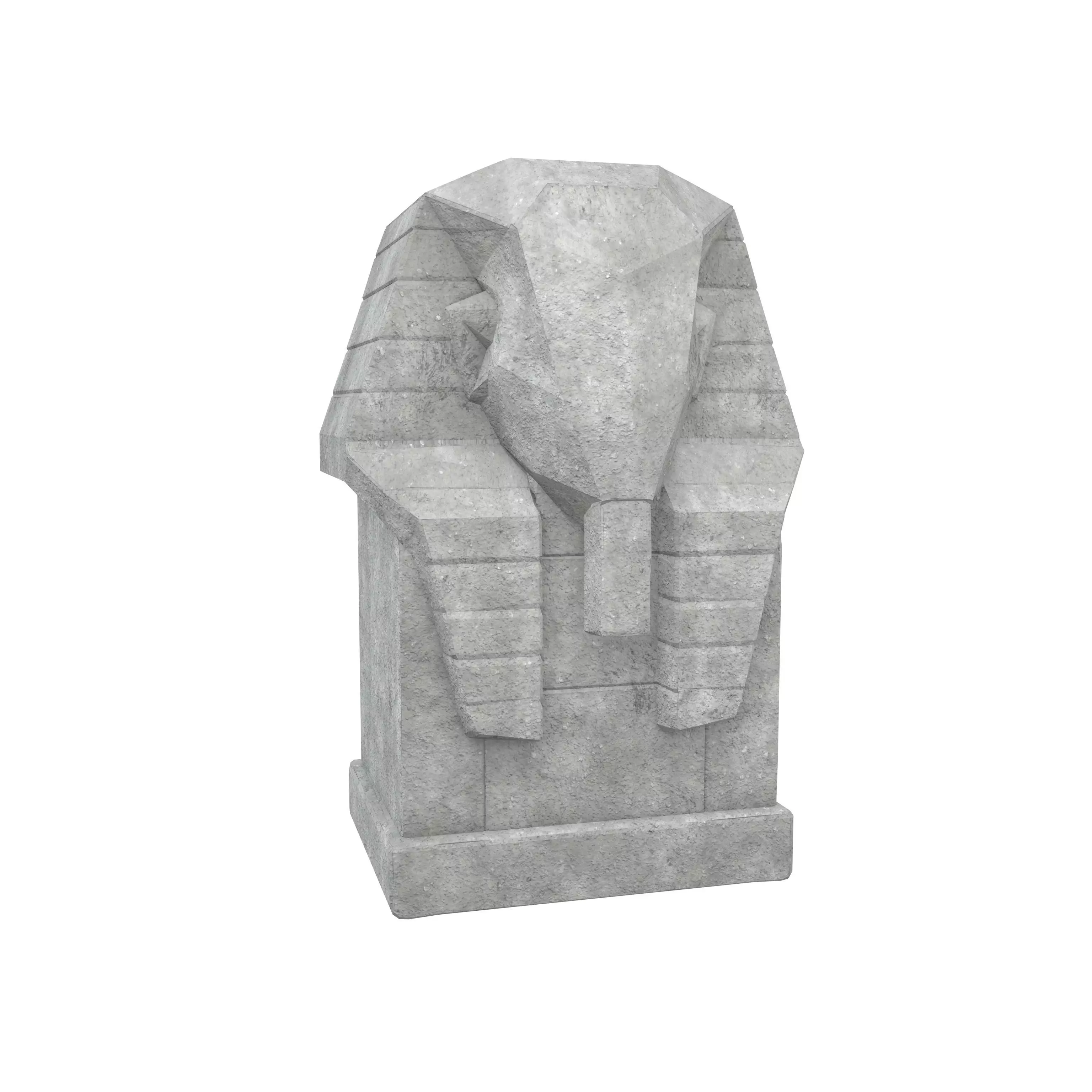Ancient Egyptian Human Head Stele v1 002 Low-poly 3D model_0