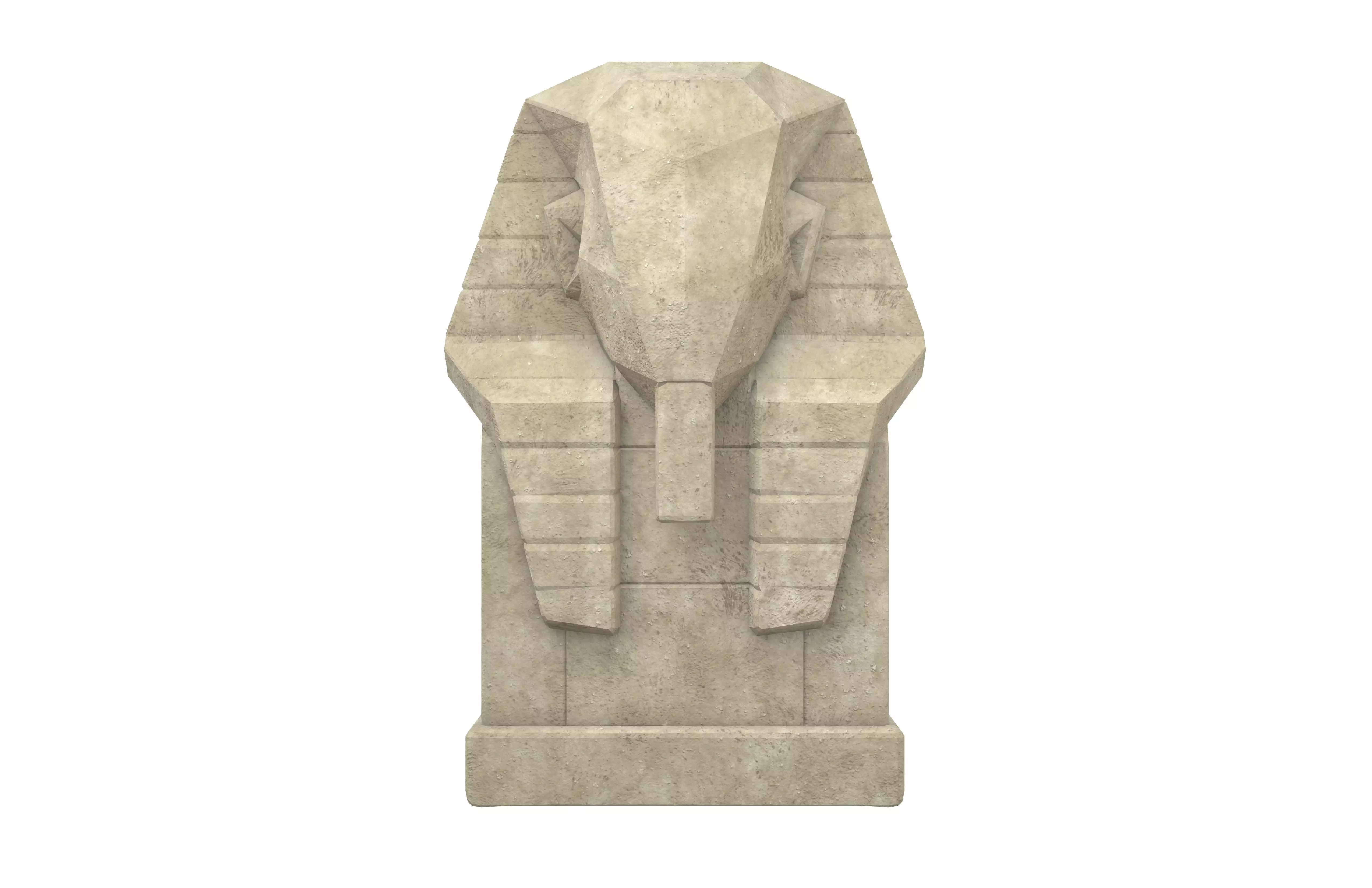 Ancient Egyptian Human Head Stele v1 003 Low-poly 3D model_1