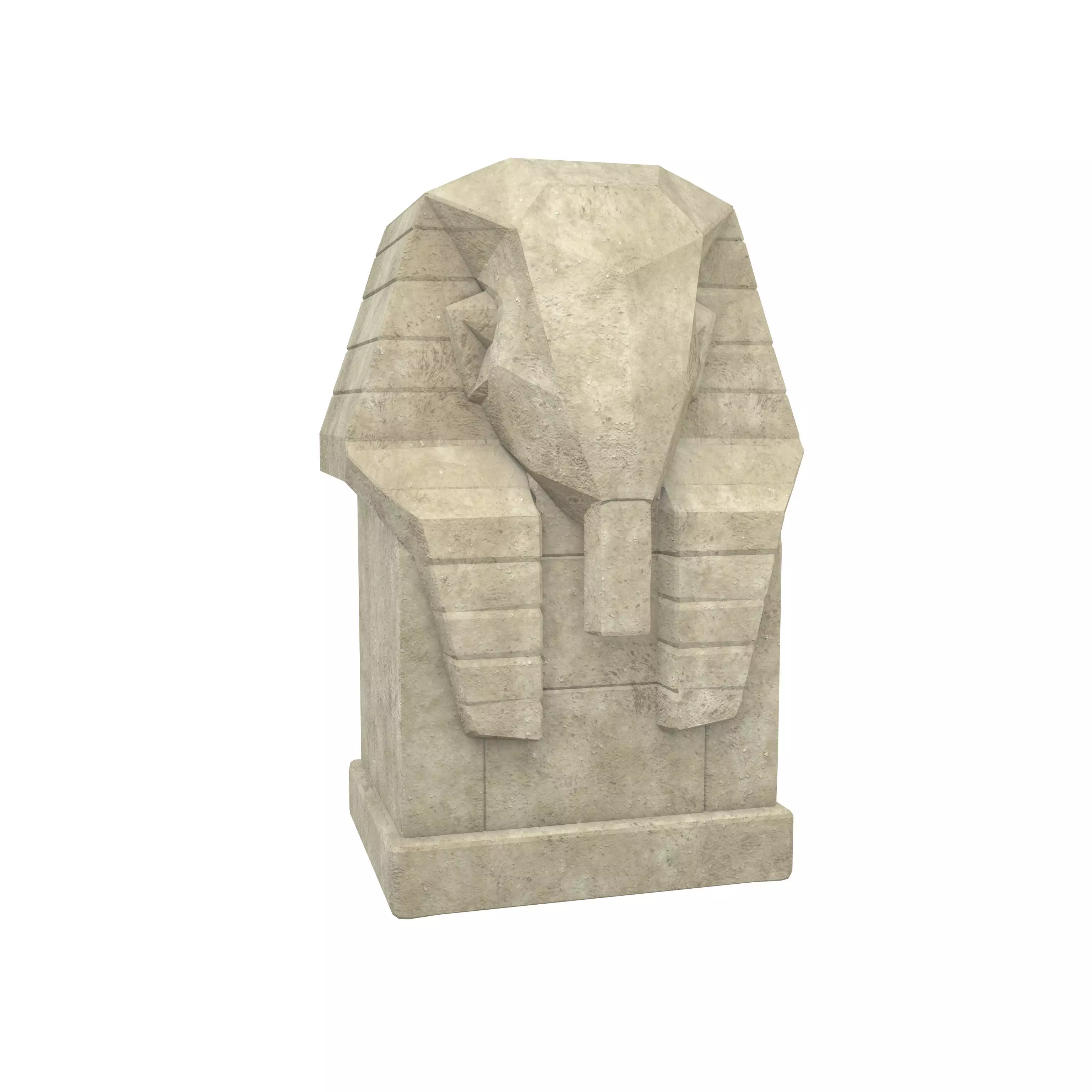 Ancient Egyptian Human Head Stele v1 003 Low-poly 3D model_0