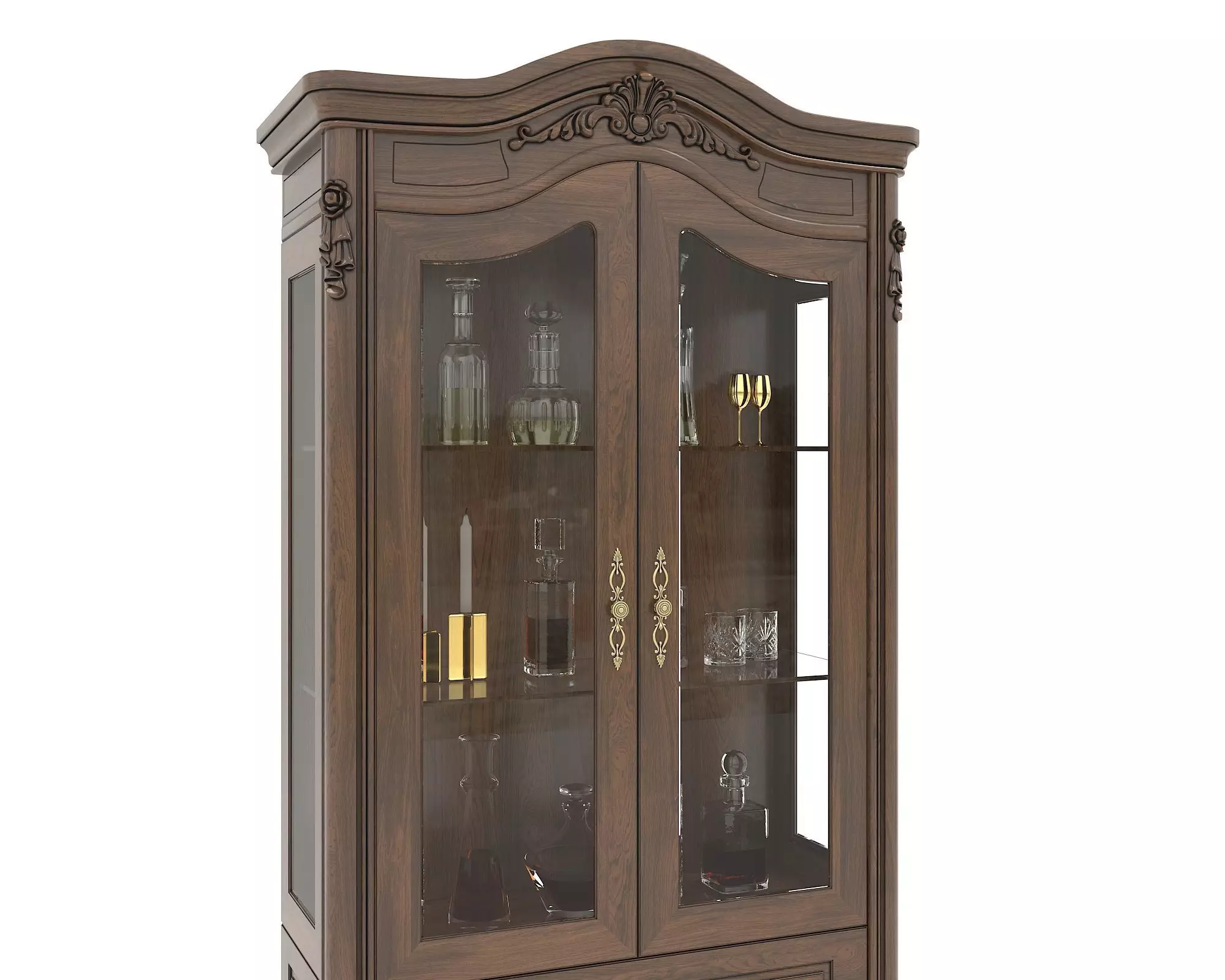 Classic European style Display Cabinet Collection 2 3D model_3