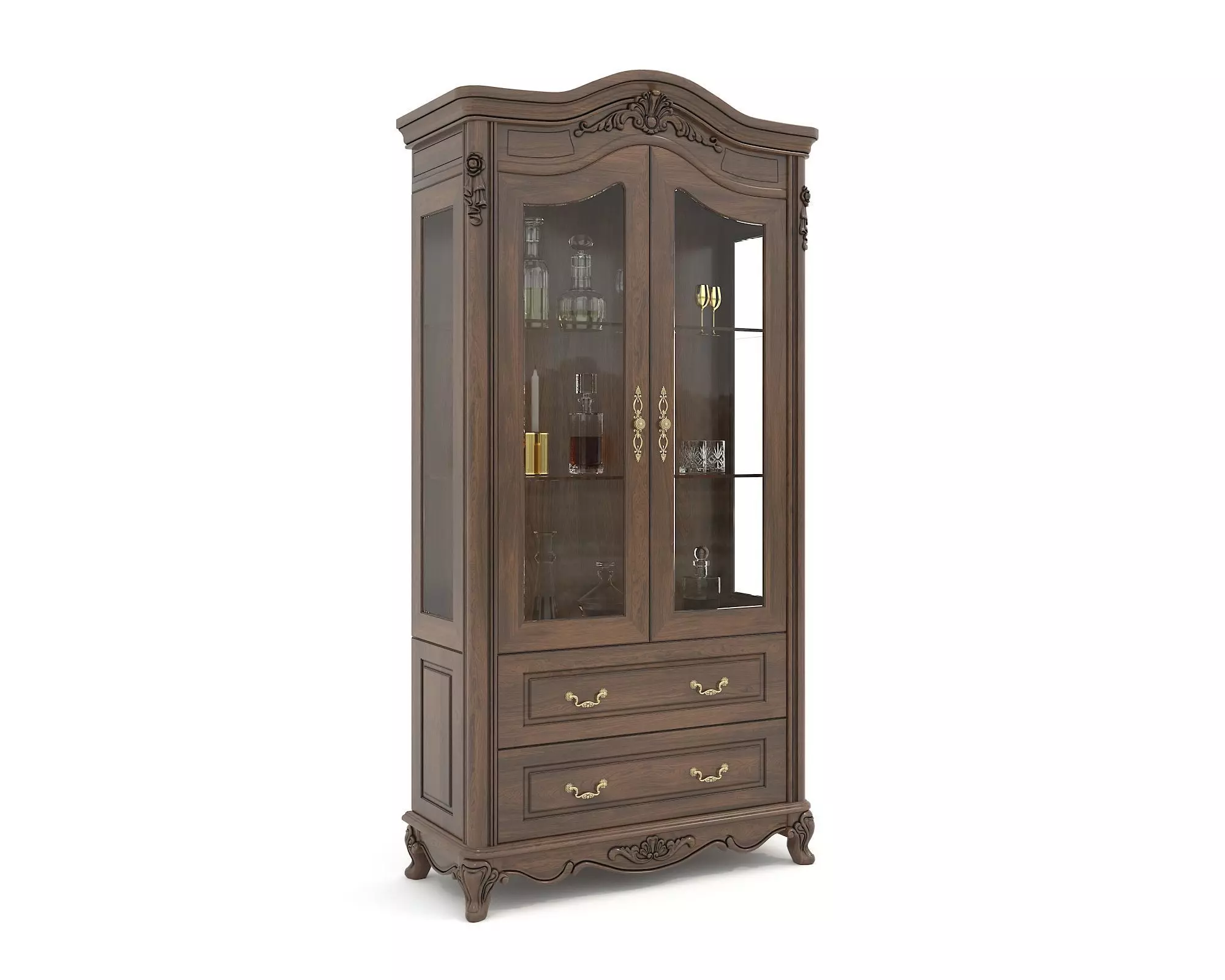Classic European style Display Cabinet Collection 2 3D model_1