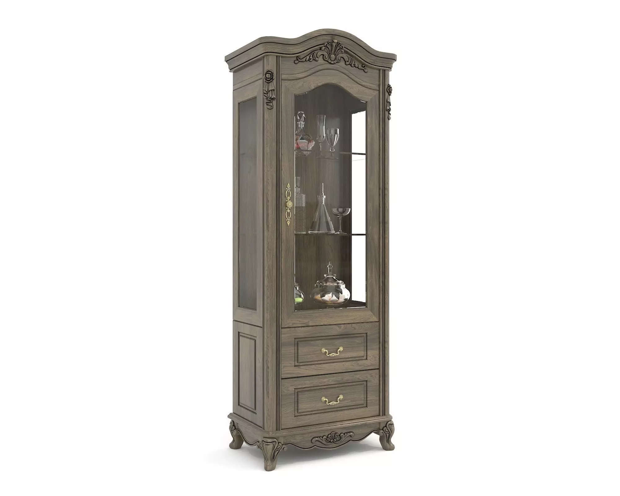 Classic European style Display Cabinet Collection 2 3D model_2
