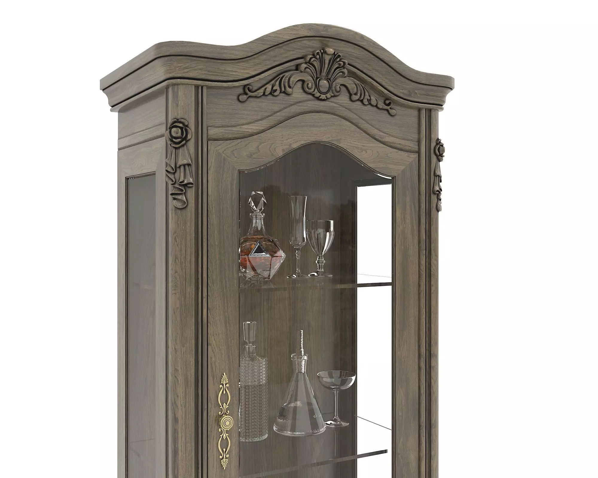 Classic European style Display Cabinet Collection 2 3D model_6