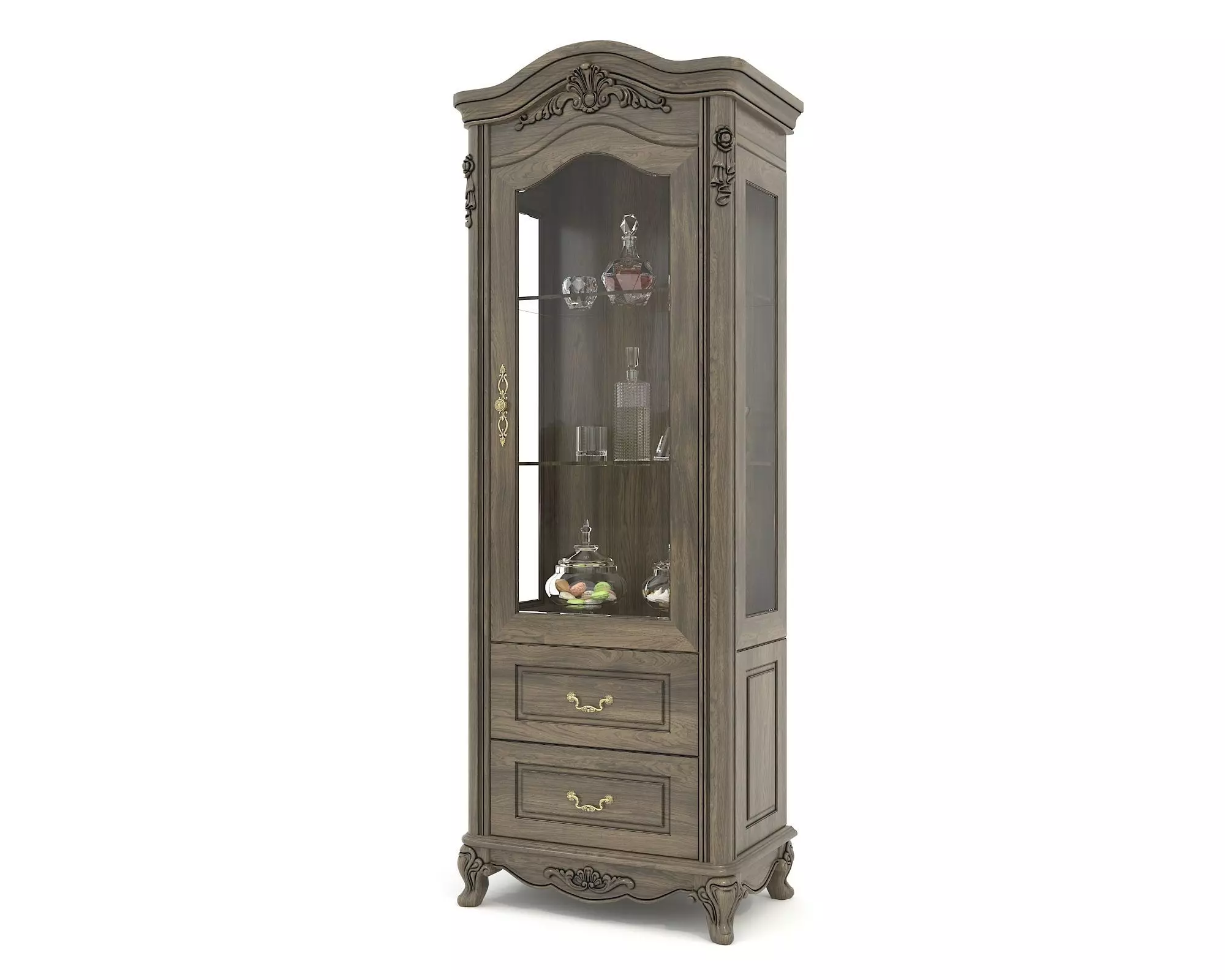 Classic European style Display Cabinet Collection 2 3D model_5