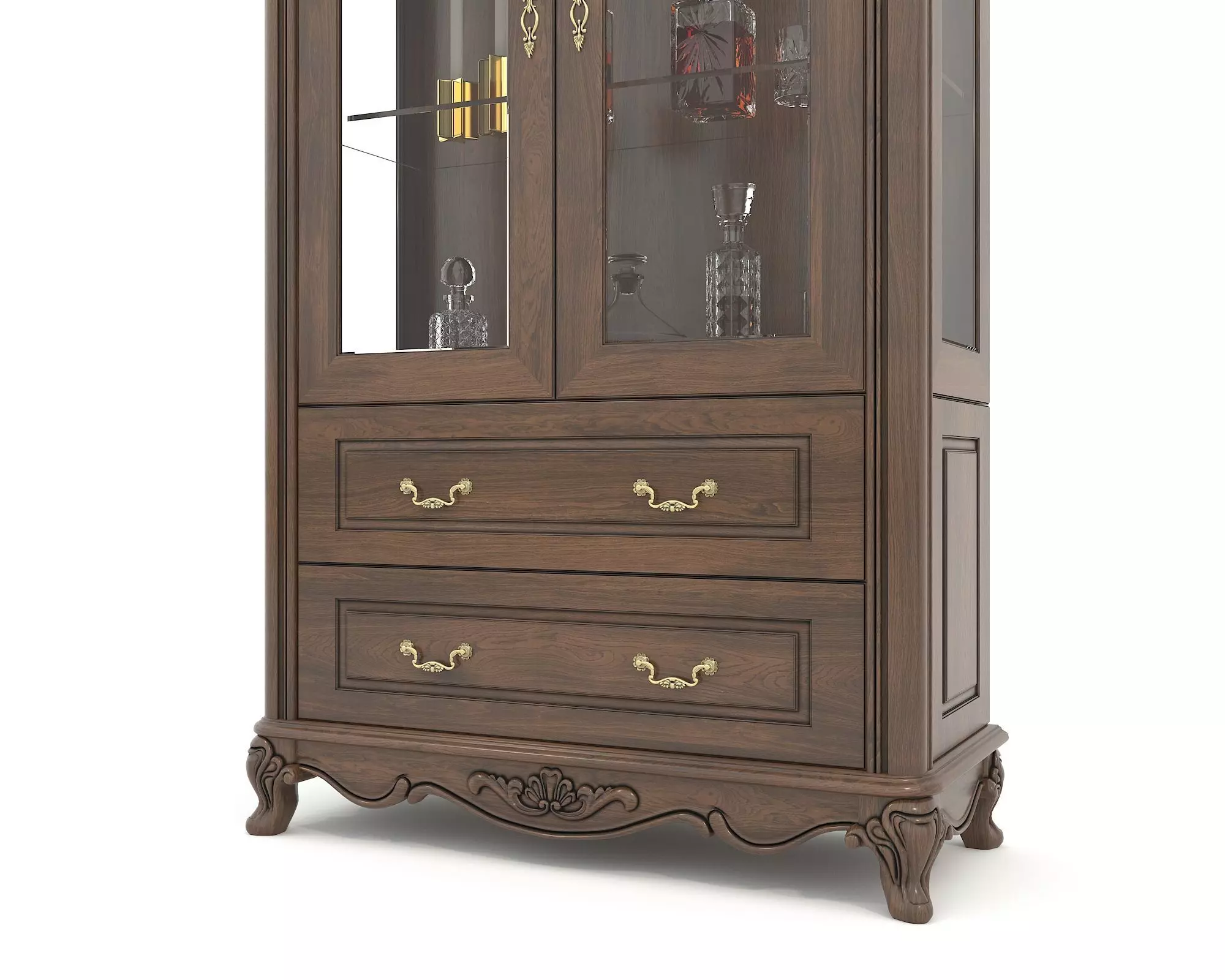 Classic European style Display Cabinet Collection 2 3D model_10