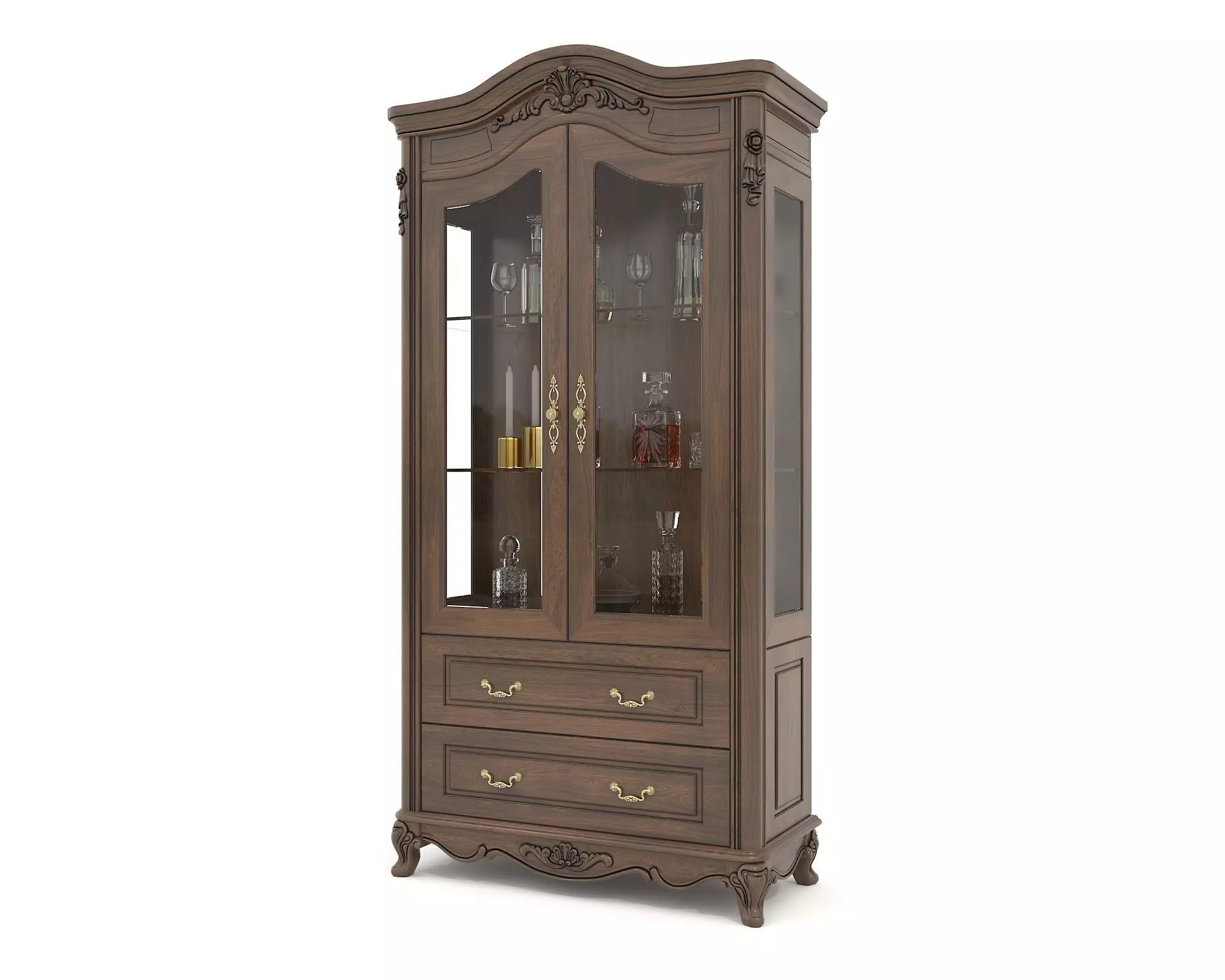 Classic European style Display Cabinet Collection 2 3D model_4