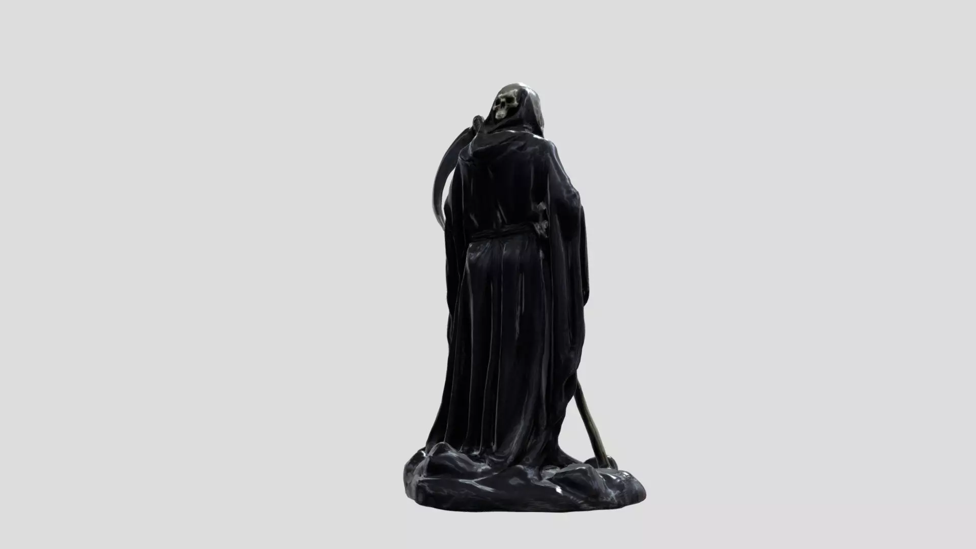 Grim Reaper Statue metal Low-poly 3D model_4