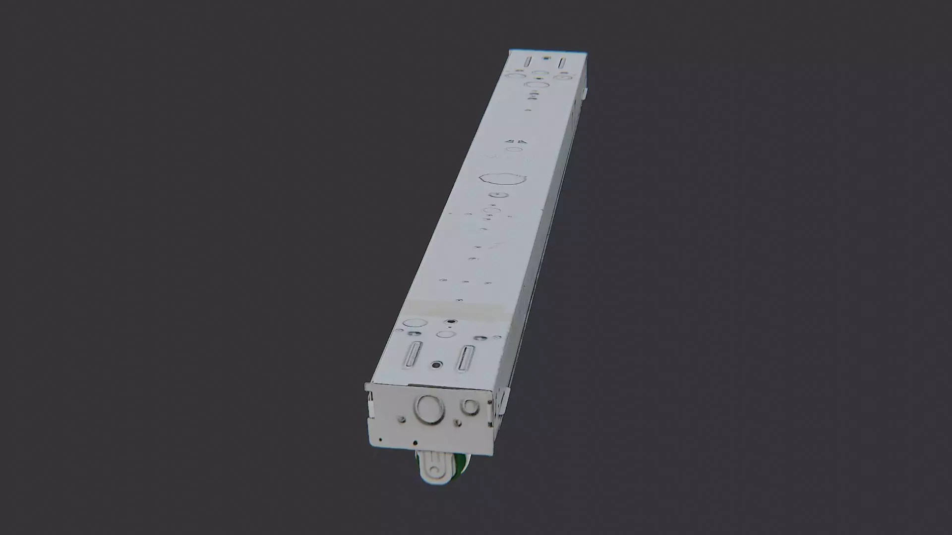 Fluorescent Ceiling Tube Light Warm Glow Low-poly 3D model_3