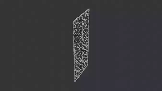 Villa ornate window grille panel with geometric lattice