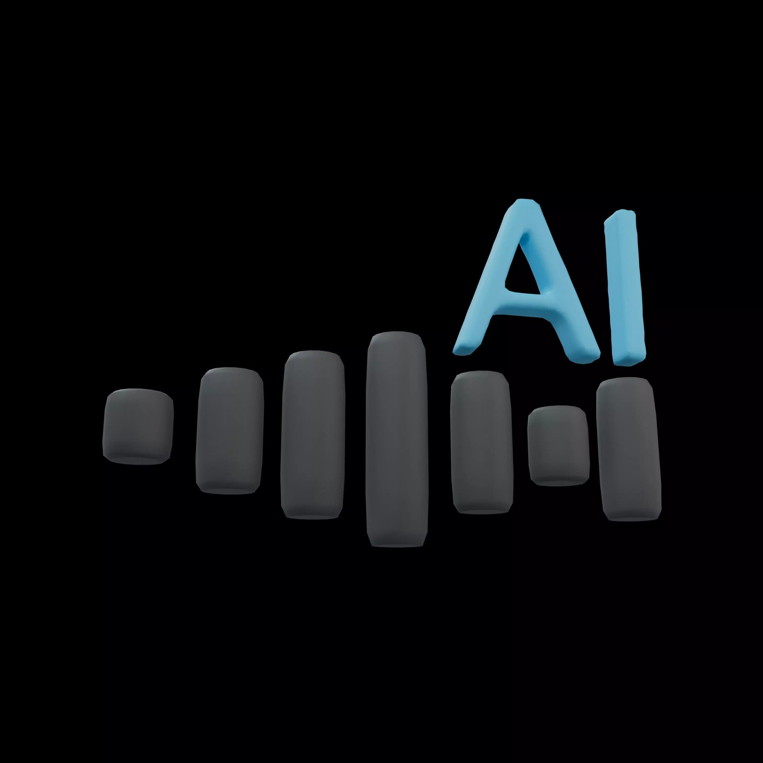 AI Voice Message Icon v1 001 Low-poly 3D model