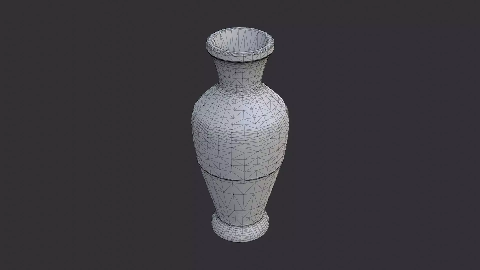 Ornate blue vase with scrollwork Low-poly 3D model_7