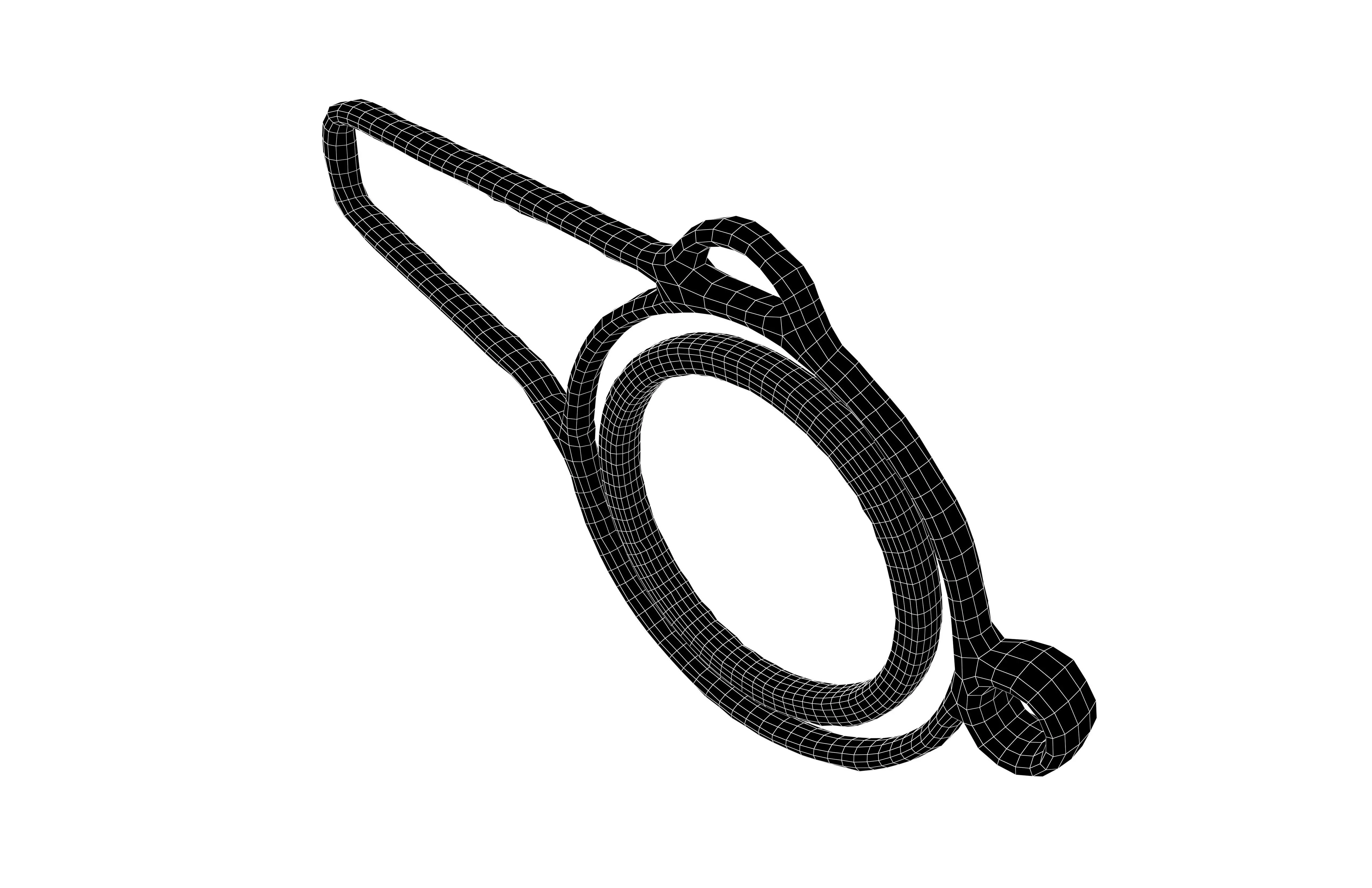 Whistle Symbol v1 003 Low-poly 3D model_7