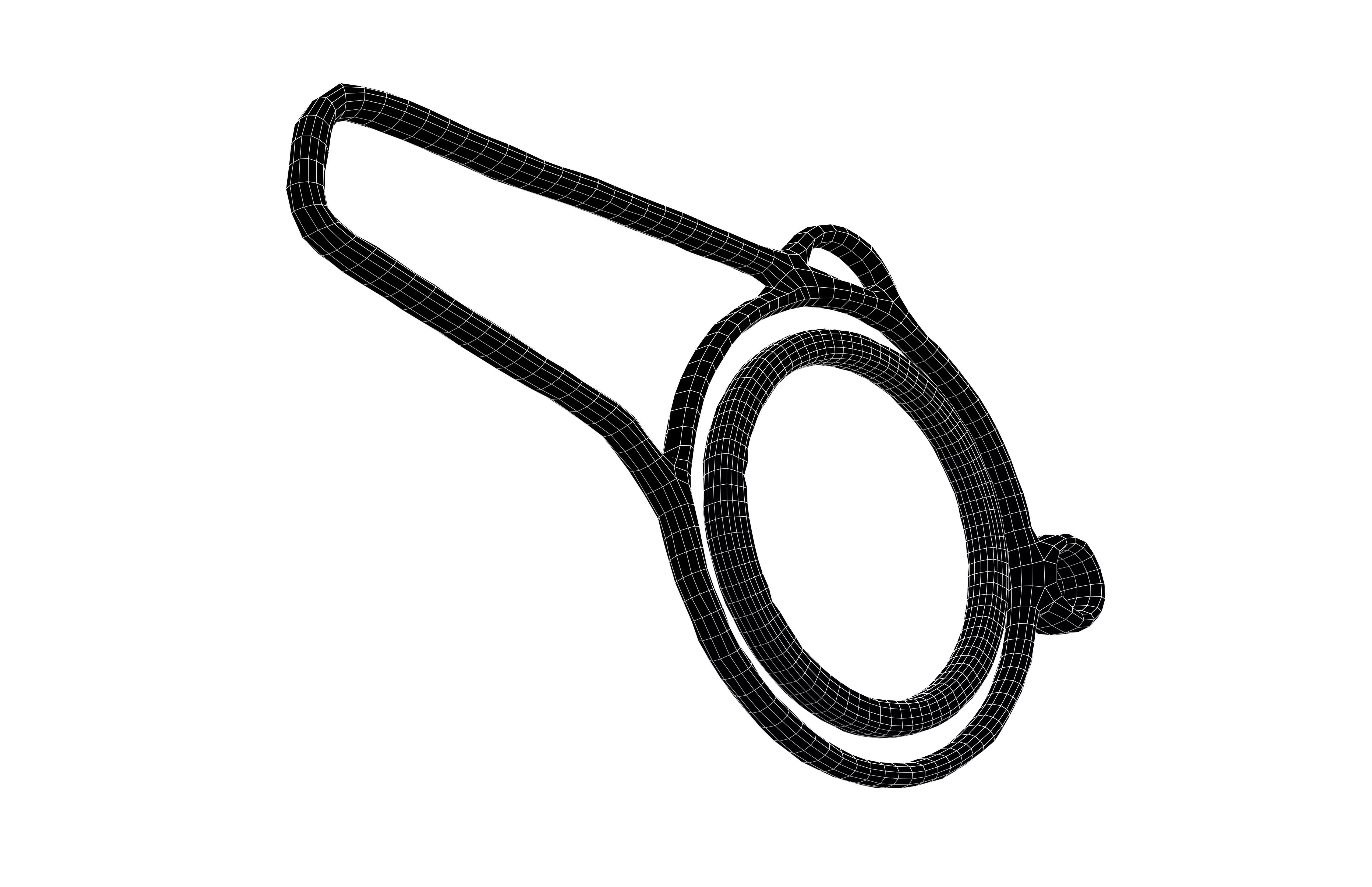 Whistle Symbol v1 003 Low-poly 3D model_4