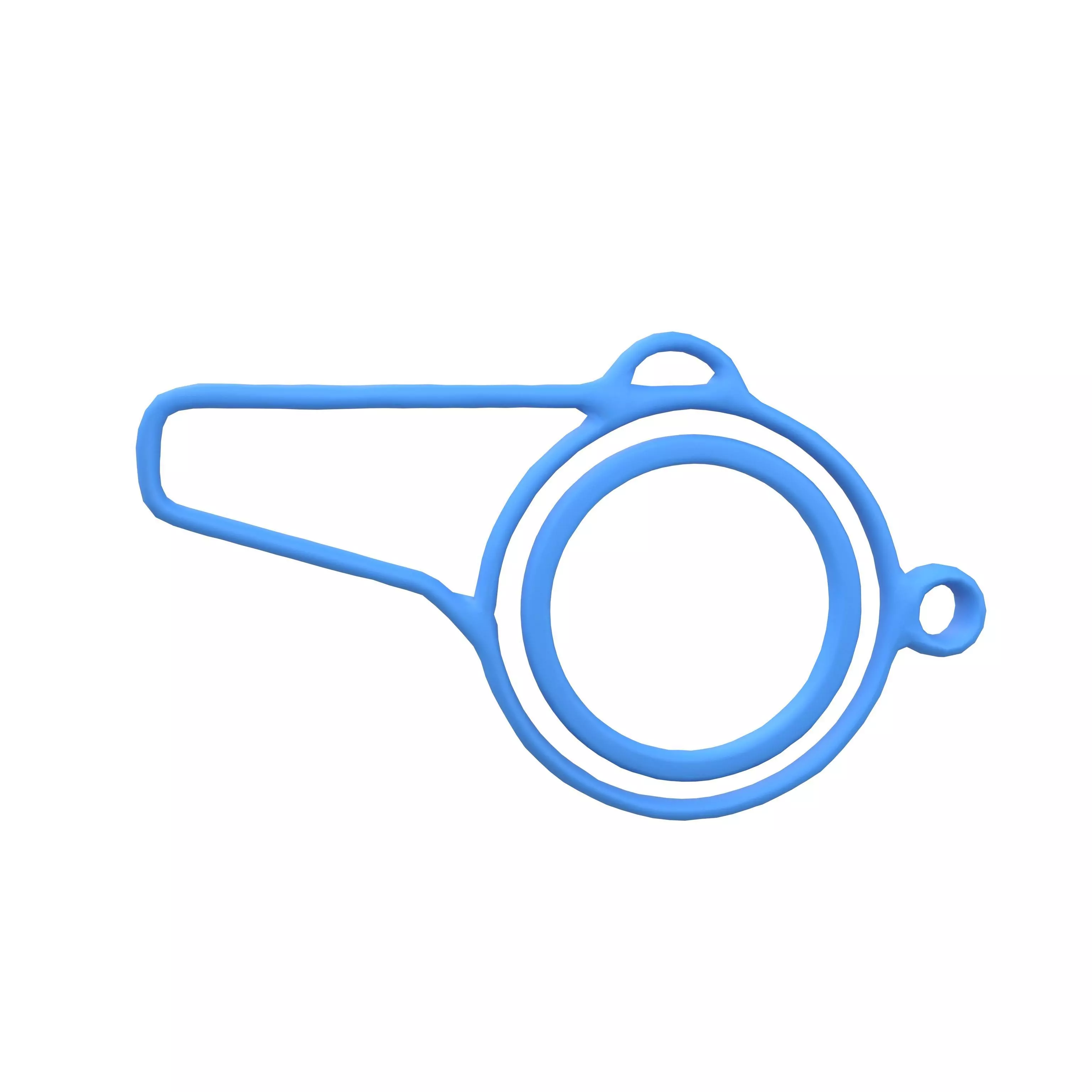 Whistle Symbol v1 003 Low-poly 3D model_0