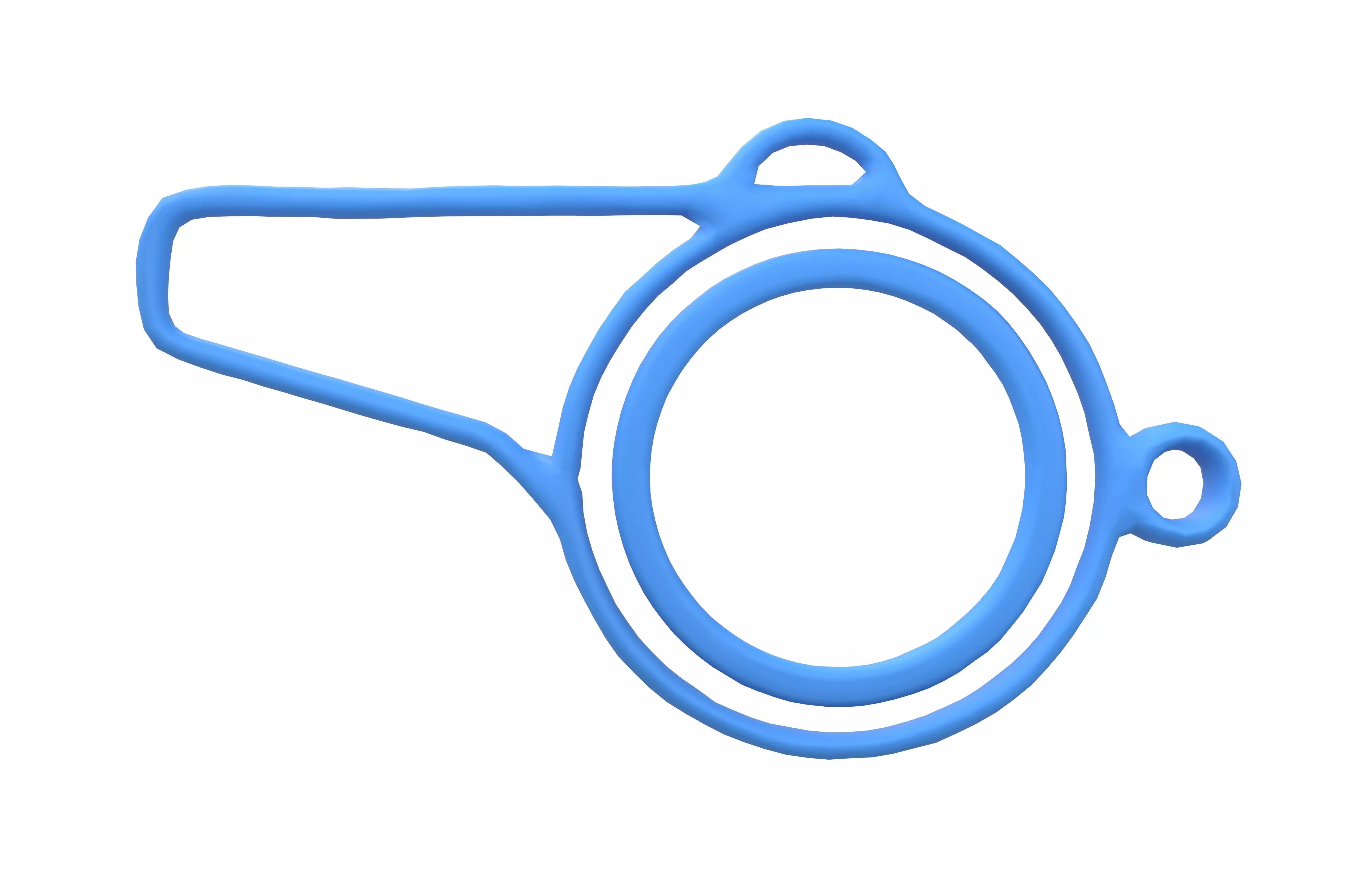 Whistle Symbol v1 003 Low-poly 3D model_1