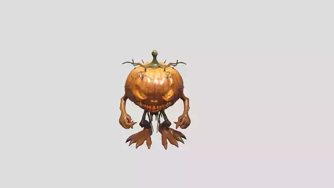 Pumpkin Monster - Rigged Halloween Creature