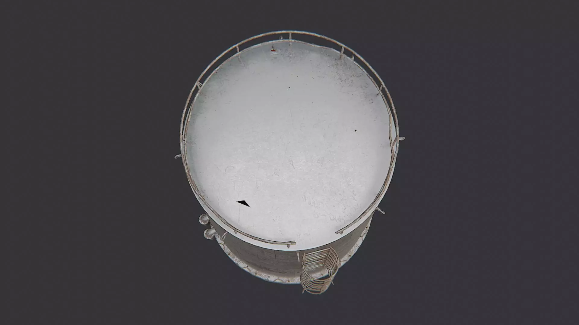 Vertical Oil Tank with Ladder and Railings Low-poly 3D model_4