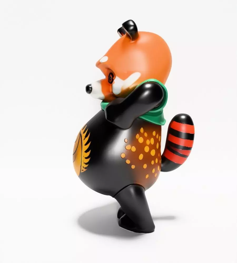 Japanese Sofubi Fox Winnie the Pooh toy 3D print model_6