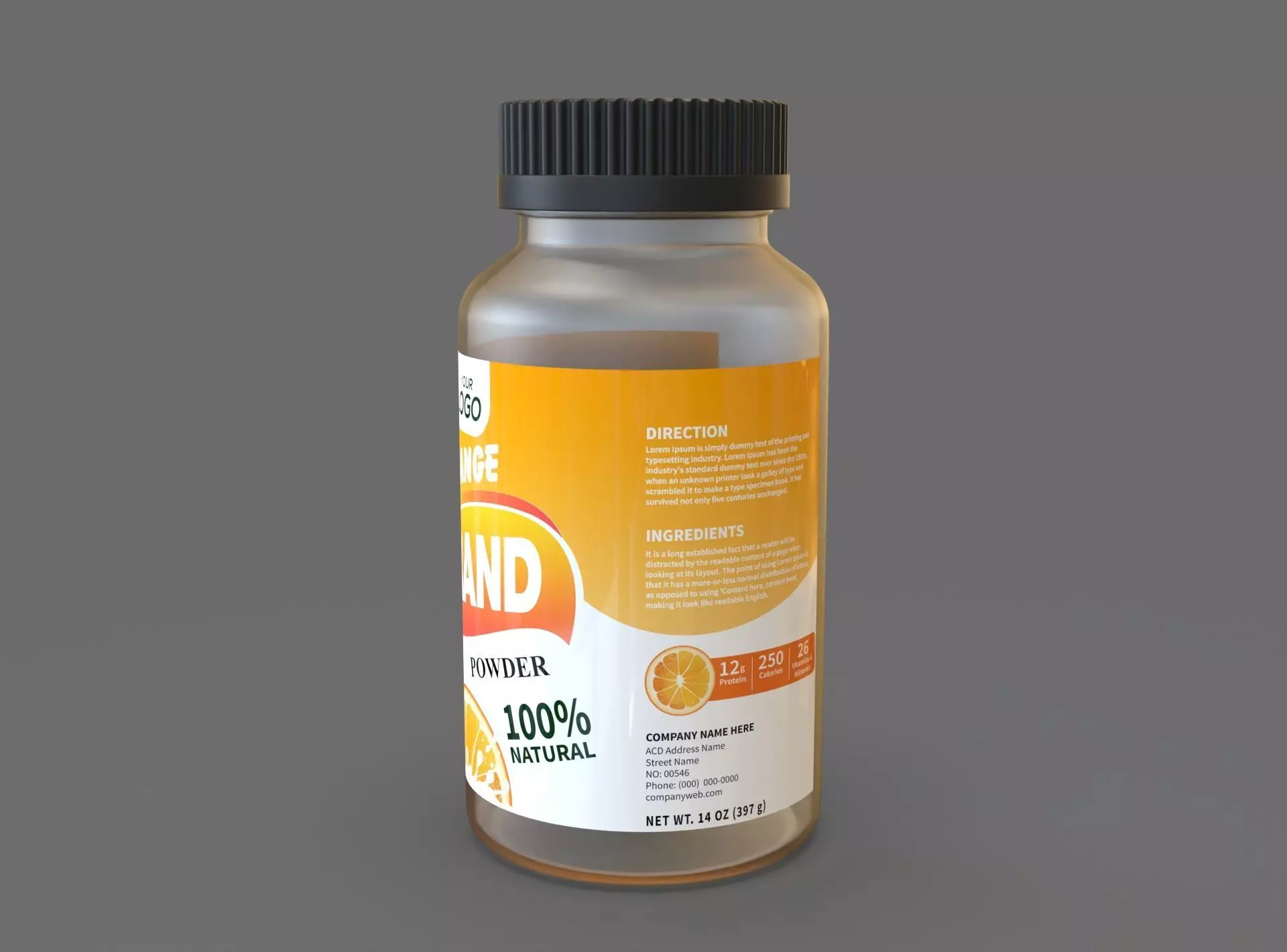 Bottle jar 3D model_3