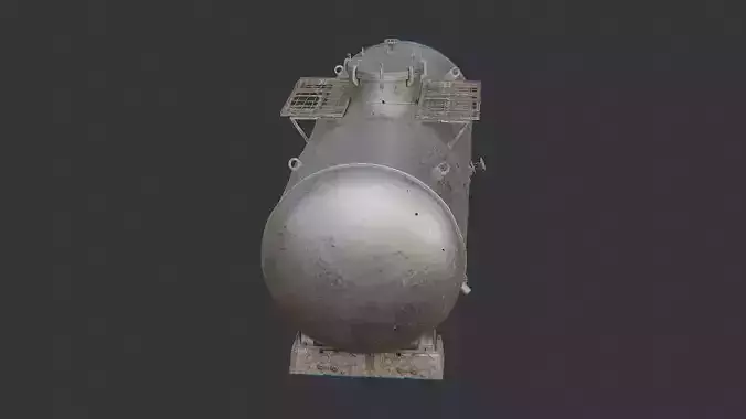 Industrial Oil Storage Tank on Skid Frame