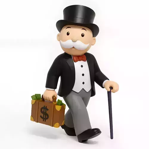 Decoration Rich Uncle  Monopoly Cash Bag Hasbro toy 3D print model Decoration Rich Uncle  Monopoly Cash Bag Hasbro toy 3D print model