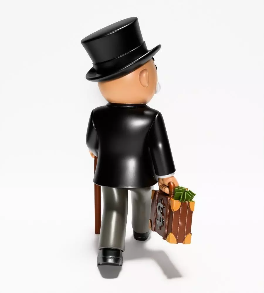 Decoration Rich Uncle  Monopoly Cash Bag Hasbro toy 3D print model_15