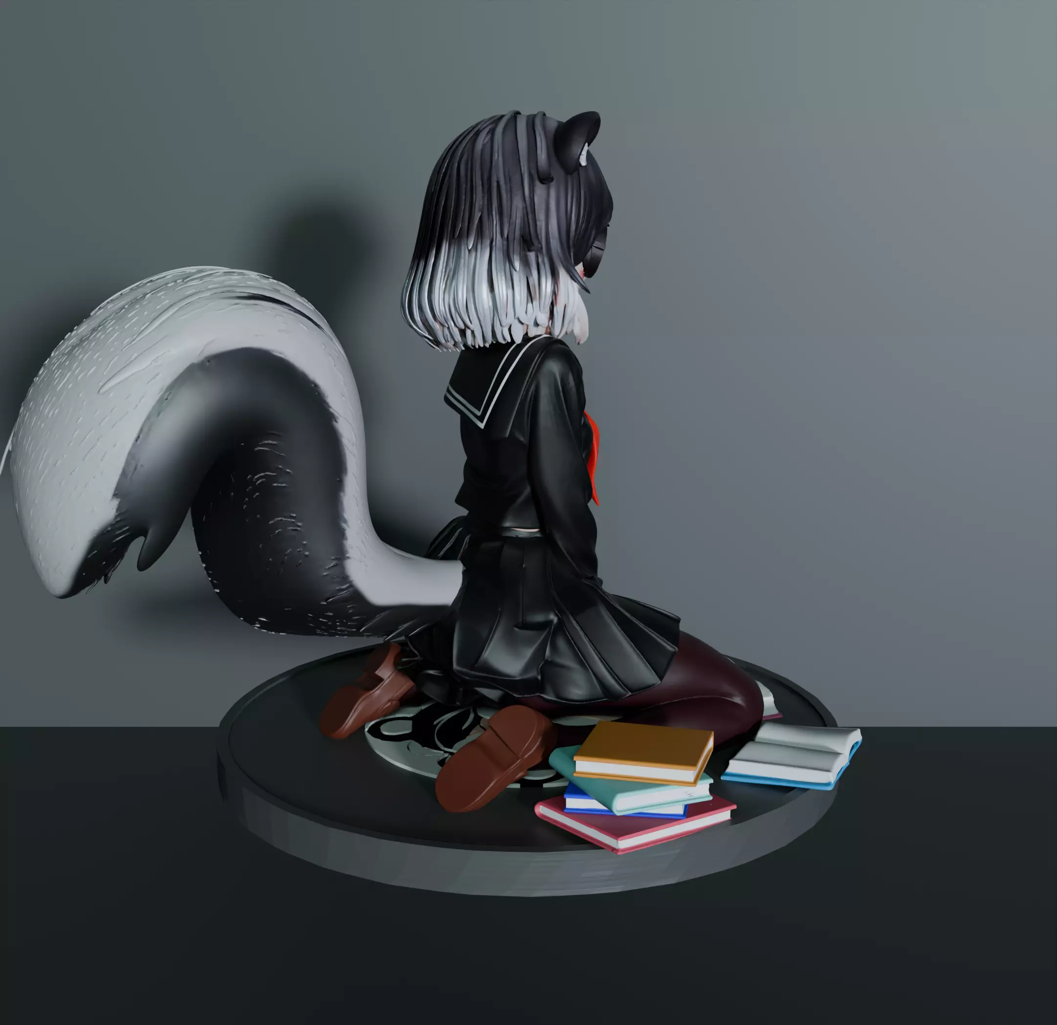 Reeka the Skunk Girl 3D print model_5