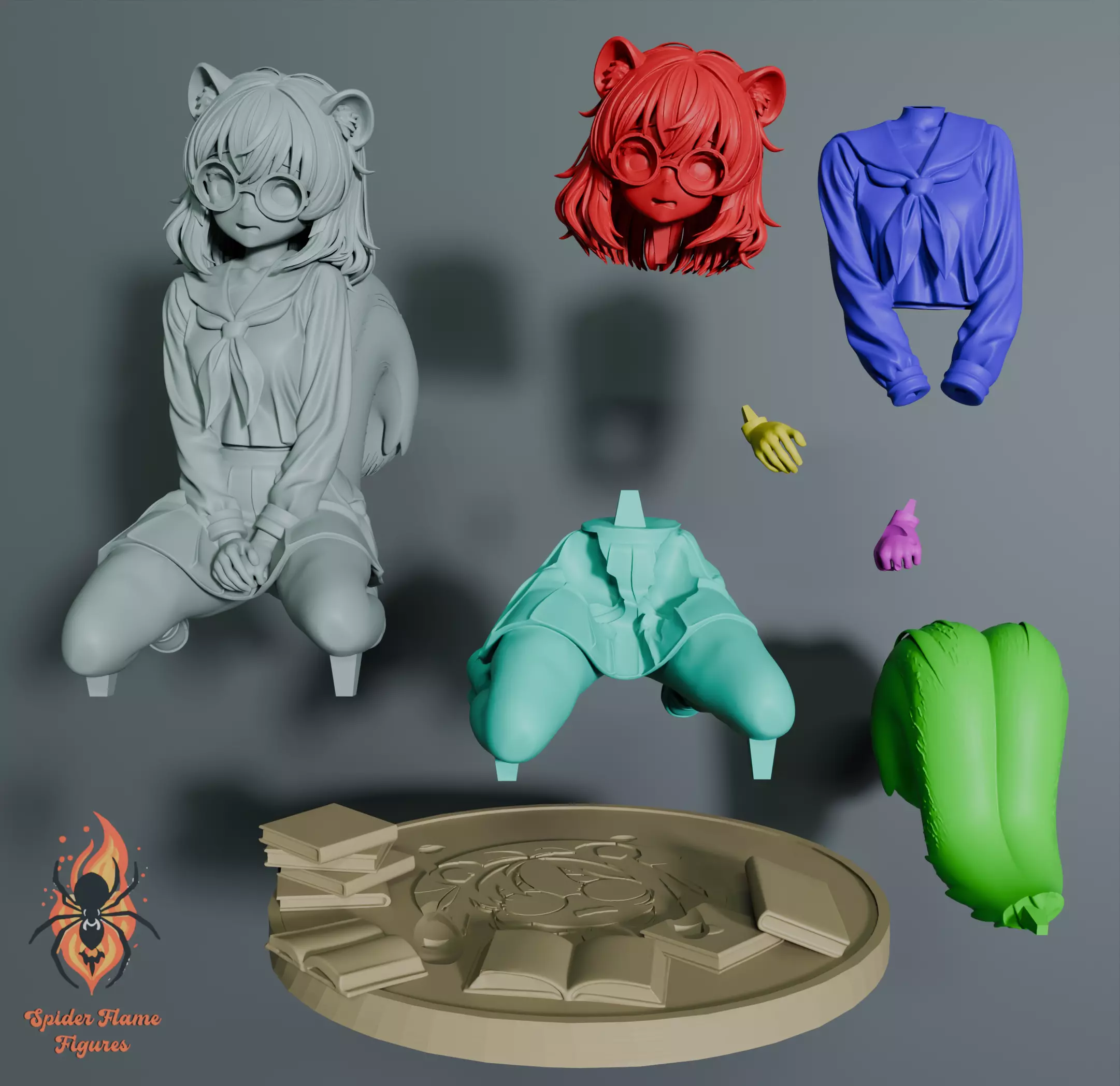 Reeka the Skunk Girl 3D print model_2