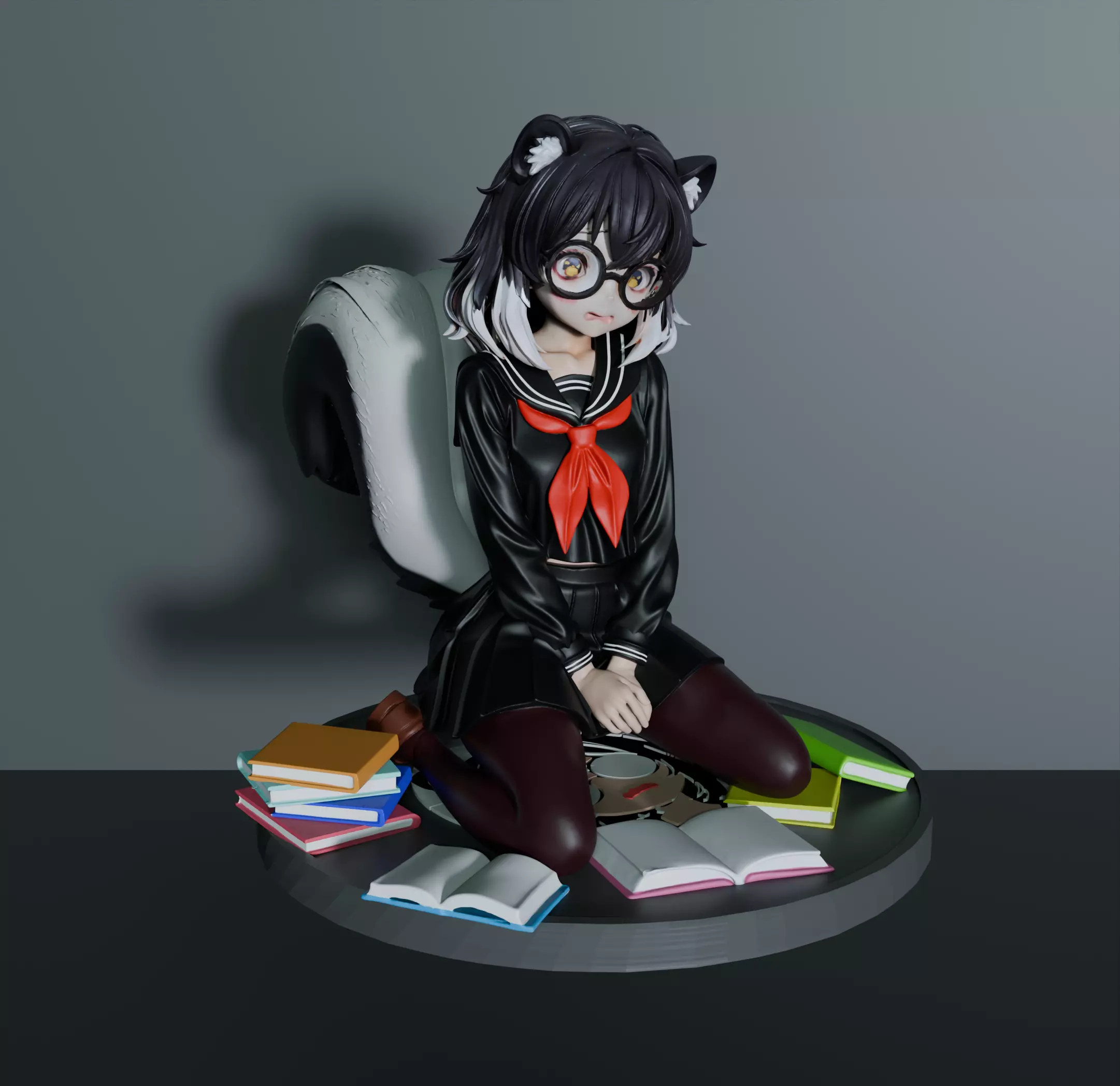 Reeka the Skunk Girl 3D print model_10