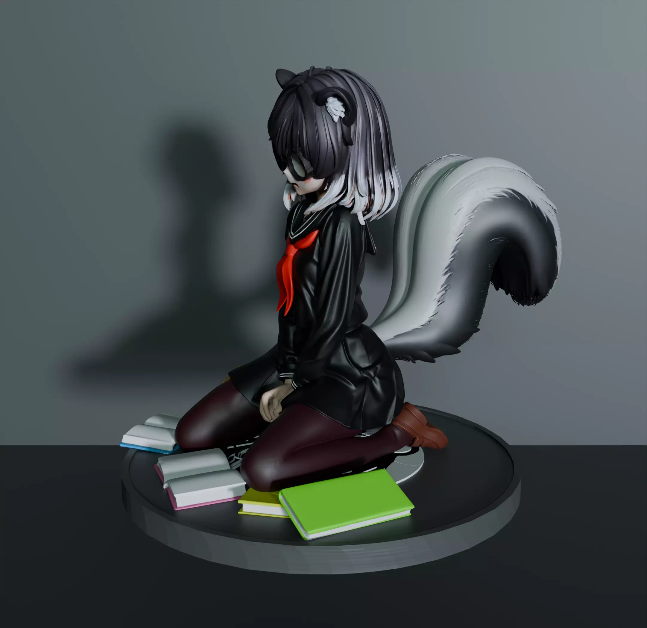 Reeka the Skunk Girl 3D print model_8