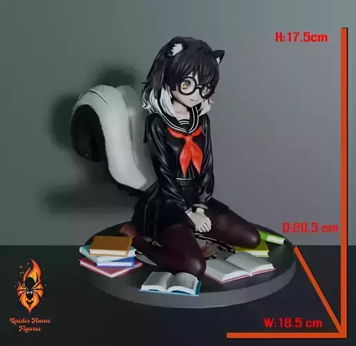 Reeka the Skunk Girl 3D print model