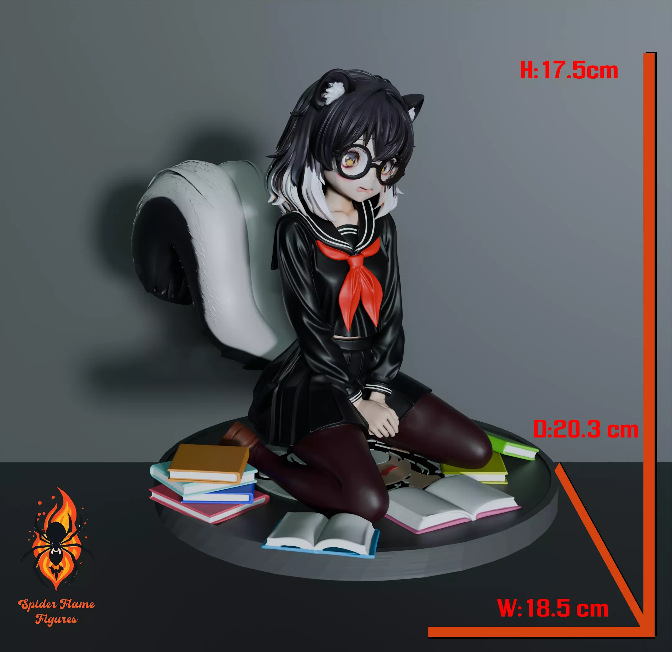 Reeka the Skunk Girl 3D print model_0