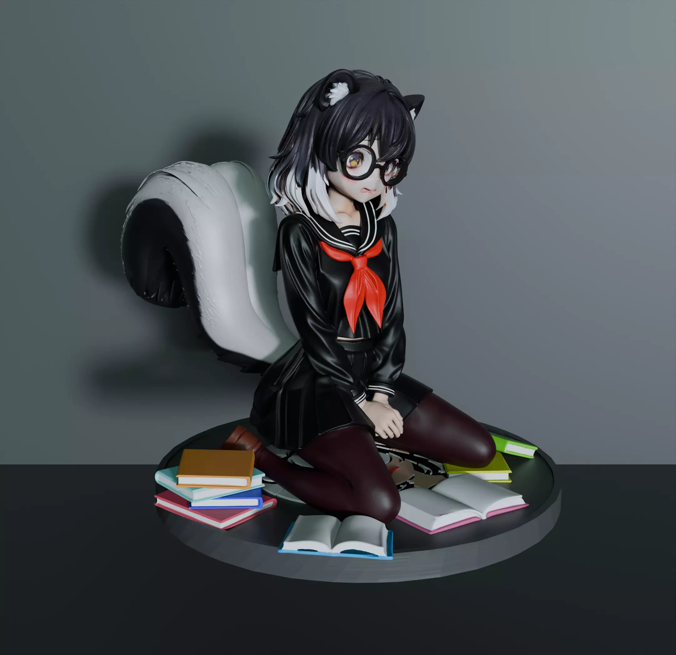 Reeka the Skunk Girl 3D print model_3
