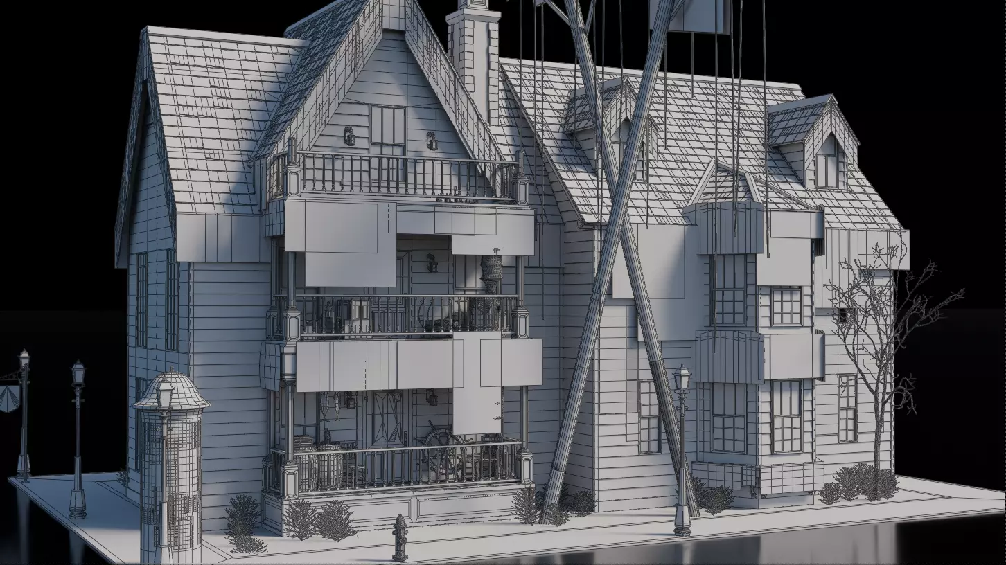 Dark Fantasy Building - CultisHQ 3D model_9